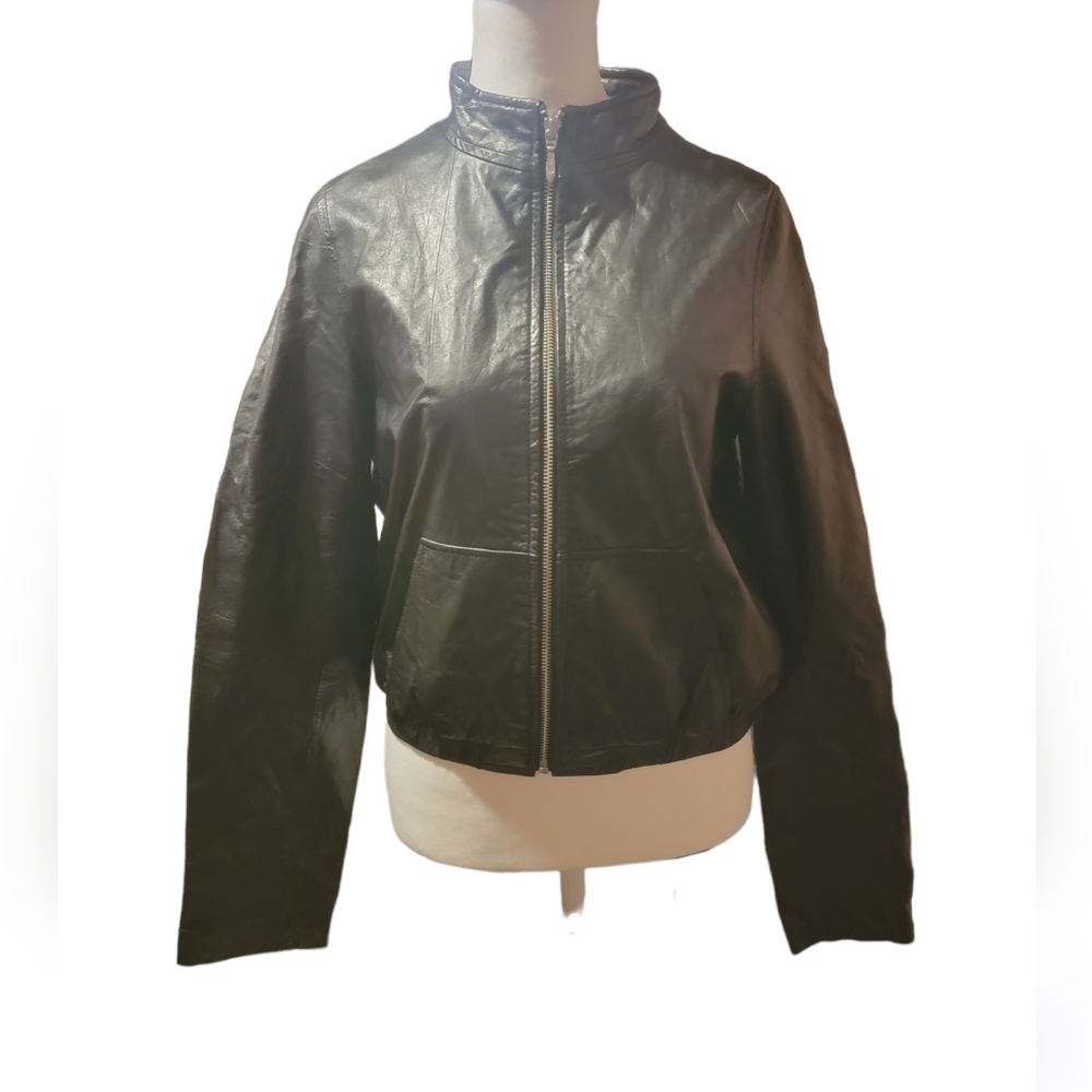 LEATHER JACKET Wilson’s Pelle Studio women's size small black guinine le…